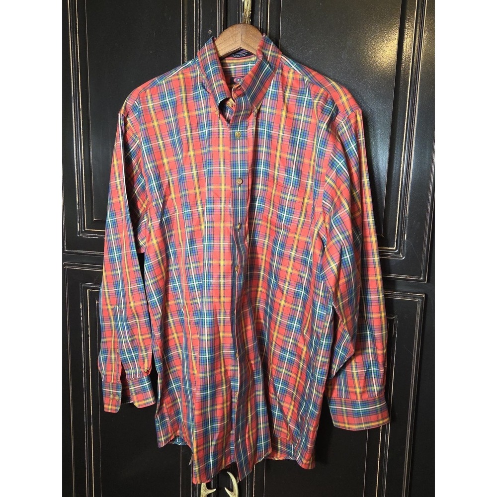 Overton Plaid Men's Large ,LSBU Dress Shirt,  Workwear, Graduation, Read